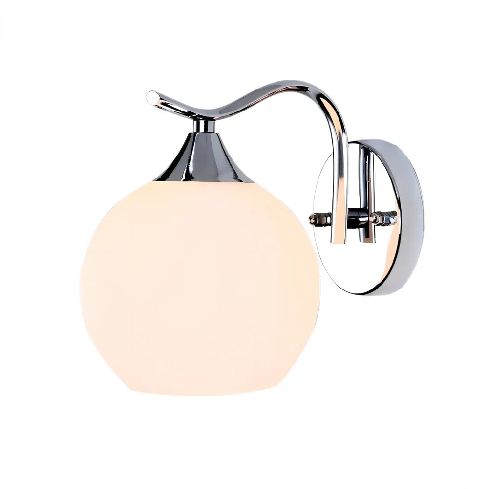 Round petal-shaped glass wall lamp with remote control, 15cm diameter by 18cm height