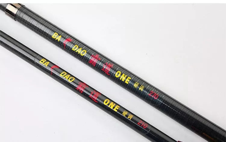 Carbon fiber telescopic spinning fishing rod for sea fishing with metal handle