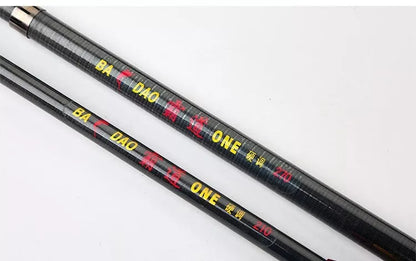 Carbon fiber telescopic spinning fishing rod for sea fishing with metal handle