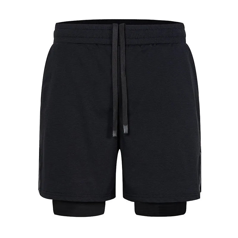 Men's quick-drying small plaid sports shorts in mid waist design available in six colours
