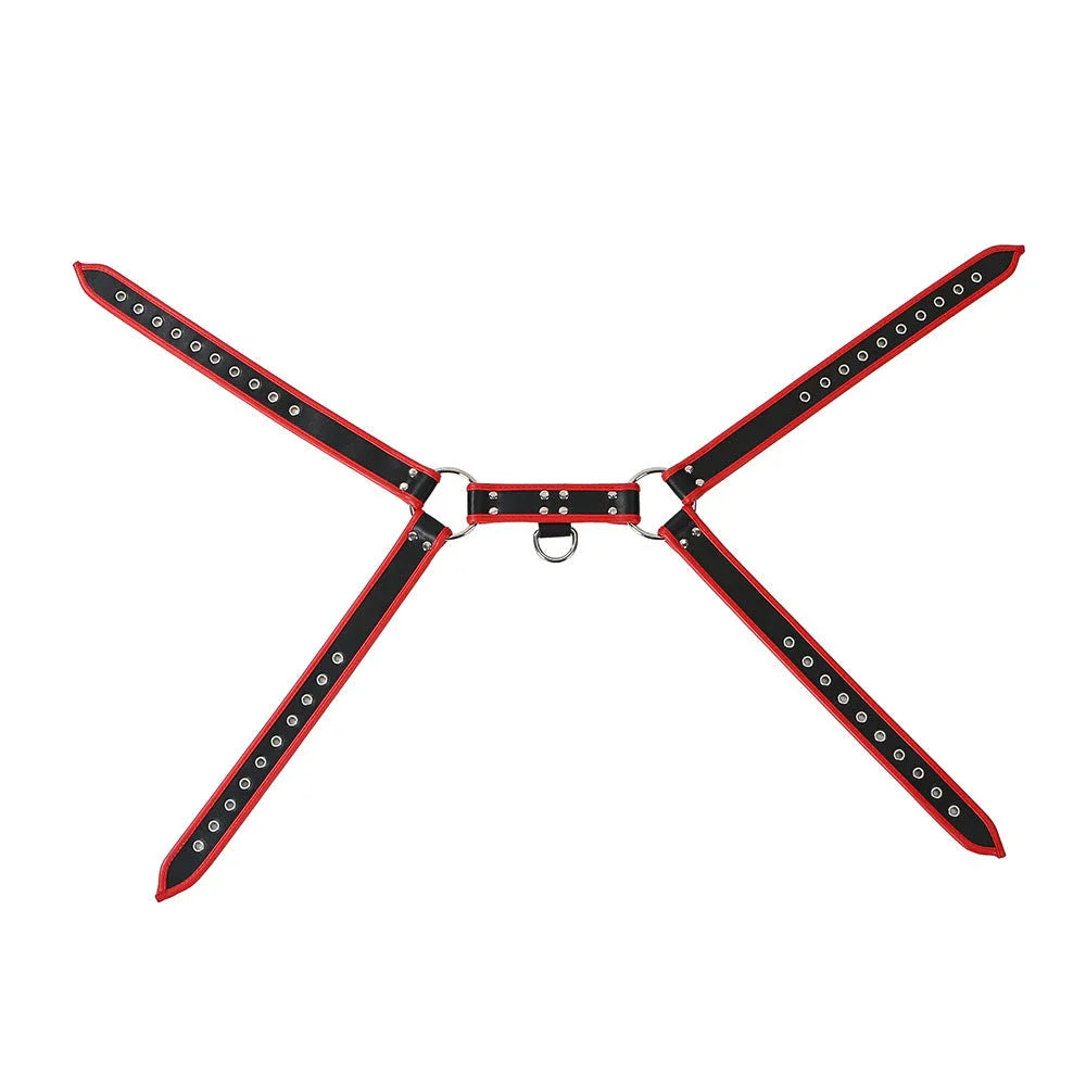 A stylish leather shoulder strap with a double-ring detail and breathable air holes, perfect for elevating your everyday carry.