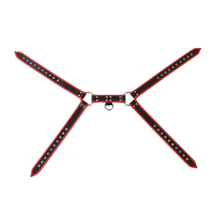 A stylish leather shoulder strap with a double-ring detail and breathable air holes, perfect for elevating your everyday carry.