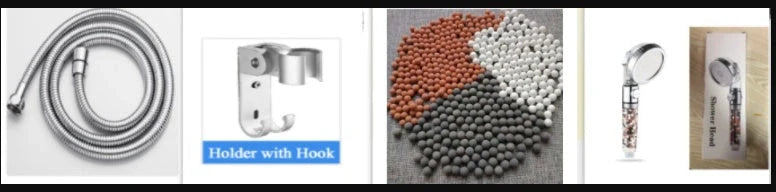 Household Negative Ion Pressurized Shower Head with adjustable modes and water-saving feature