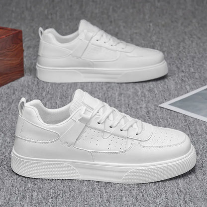 White plaid board shoes with breathable mesh lining and wear-resistant plastic sole, front lace-up, sizes 39-48