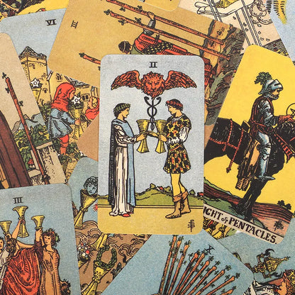 Borderless Waite Tarot Cards set with 78 cards and electronic manual