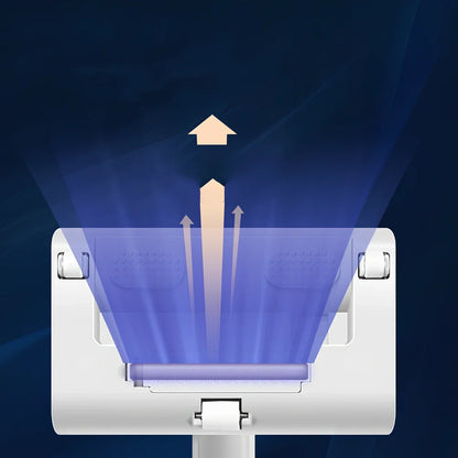 White wireless mite removal instrument with UV sterilisation for bedding cleaning