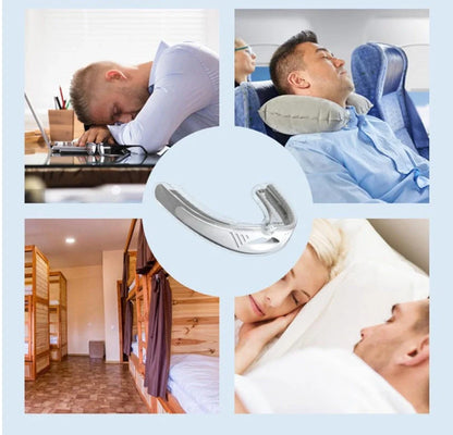 Anti-snoring device braces apnea guard in black and white options