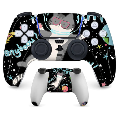 Non-adhesive micro-frosted PVC protection stickers for Sony PS5 DualSense controller in various colours.