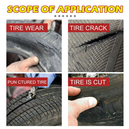 30ml tube of car tyre repair glue with hydroxyethyl fibre and acrylic resin formula