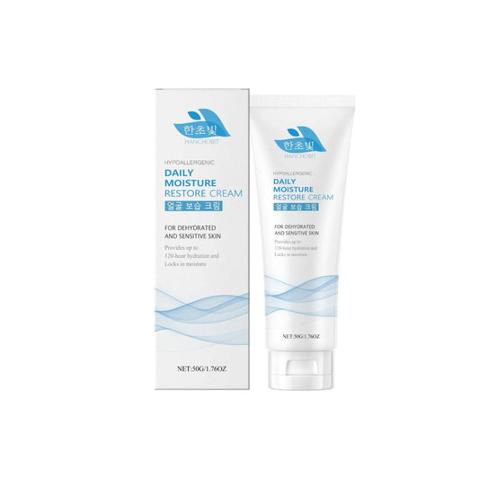 50g facial moisturising cream jar with hyaluronic acid and ceramide NP for skin hydration