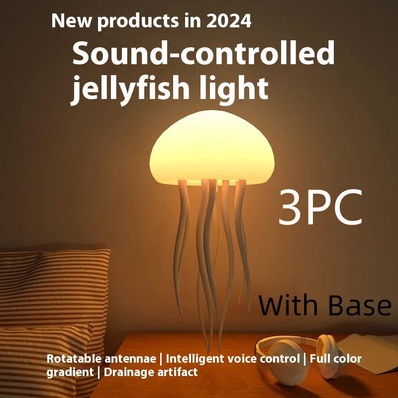Jellyfish Mood Lamp with Adjustable Tentacles and Vibrant LED Lighting