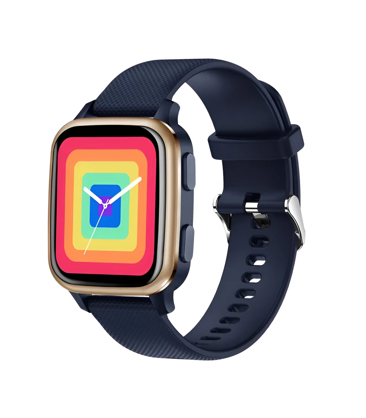 Smart bracelet in black with aluminium alloy case, showing heart rate monitor and Bluetooth calling features