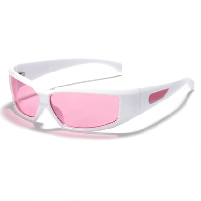 Oval frame sunglasses with UV400 protection in retro colours