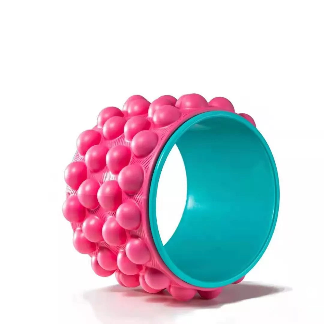 DFloating Point Yoga Wheel in various colors for back support and flexibility enhancement