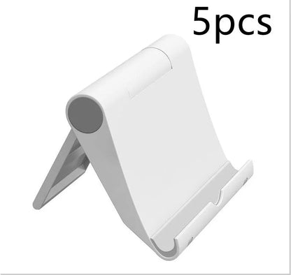 Adjustable PE folding mobile phone stand in various colors for secure device viewing