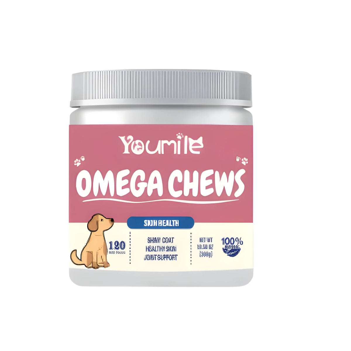 Fish oil chewing capsules 120 pack in a chewable softgel format for daily omega-3 supplementation