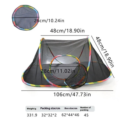 Foldable mesh cat playpen cage in hexagonal, tent, tee, long straight and square design styles