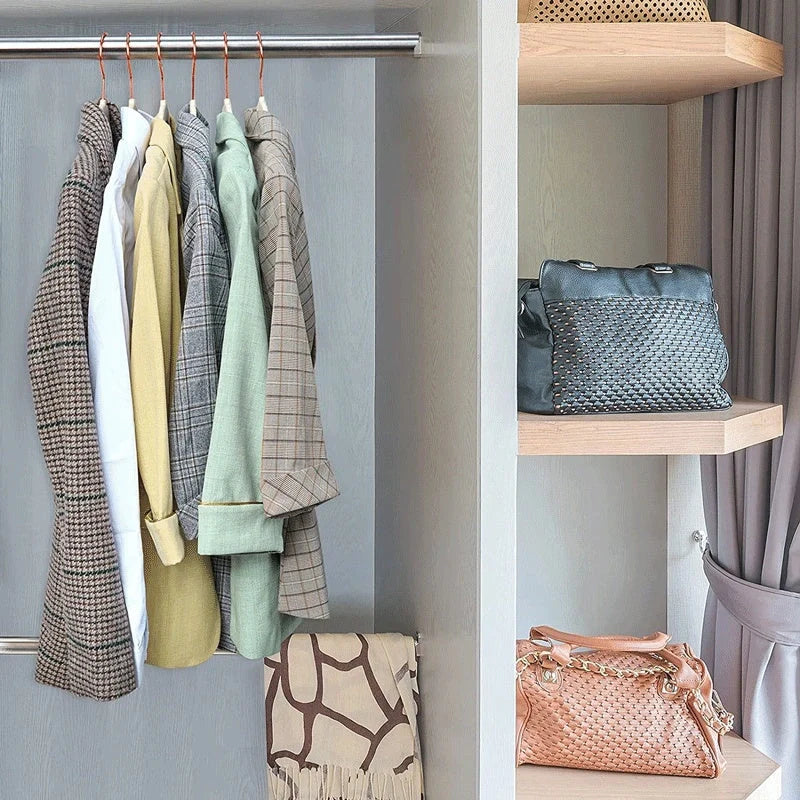 Multifunctional non-slip flocking hanger with Rose Gold hook in various colors