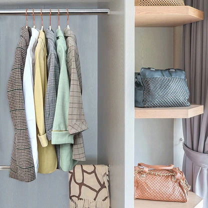 Multifunctional non-slip flocking hanger with Rose Gold hook in various colors