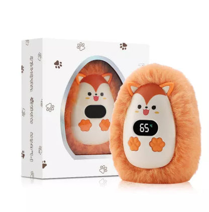 Compact rechargeable hand warmer for outdoor activities with quick heating feature