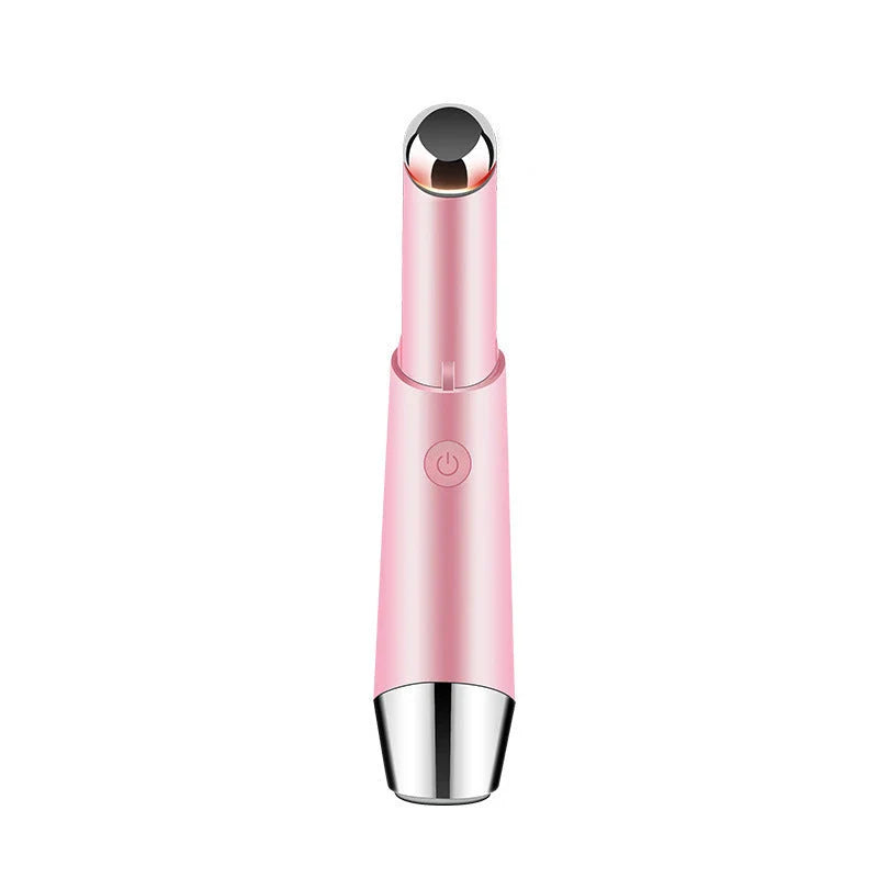 Vibrating eye massager with heat therapy to reduce dark circles and wrinkles