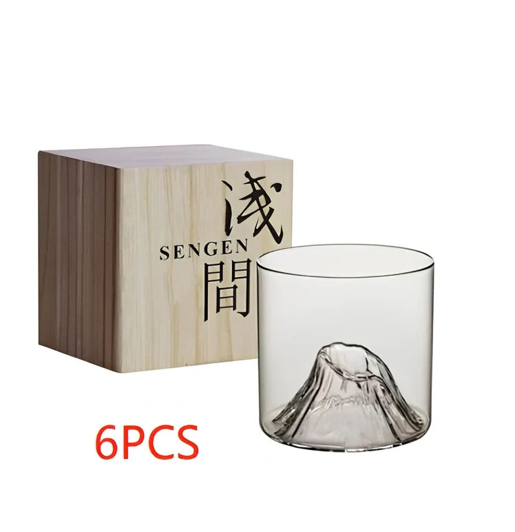 Japanese whiskey glass with 200ml capacity, heat-resistant transparent glass, 73mm height