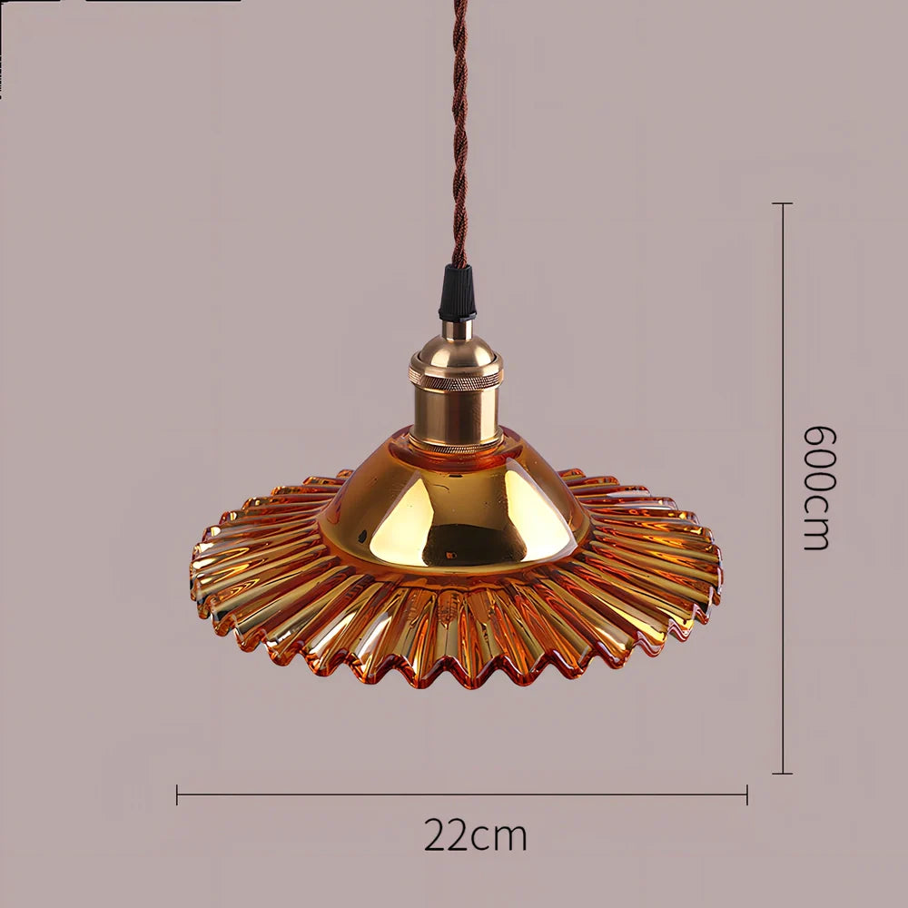 Nordic glass chandelier with copper body and adjustable 1.2m height in multiple colour options