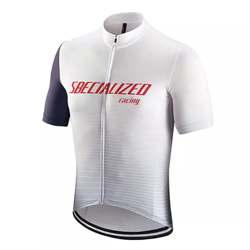 Men's summer mountain bike jersey suit with gel breathing pad in various colors