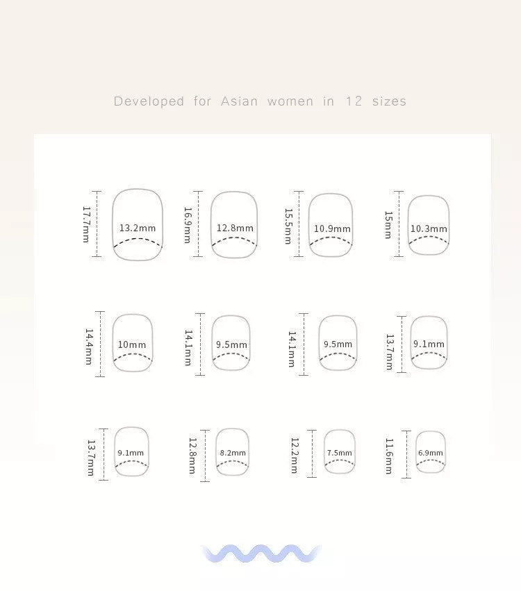 Nude short square fake nails with R593 elegant cream glue, 24 pieces per box