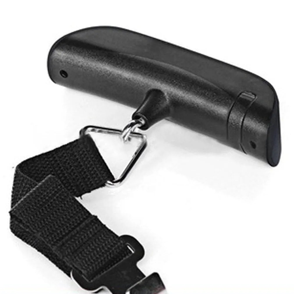T-shaped electronic luggage scale, 16cm x 3cm, black or blue, wild LCD screen with background light