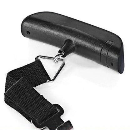 T-shaped electronic luggage scale, 16cm x 3cm, black or blue, wild LCD screen with background light