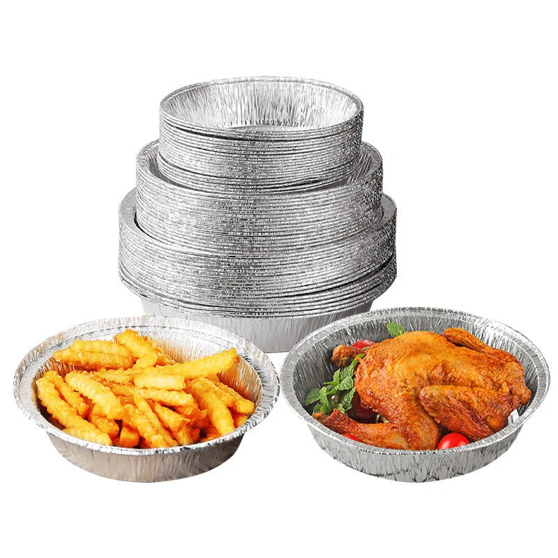 Premium non-stick aluminum foil liners in various sizes for air fryers, ovens, and other cookware
