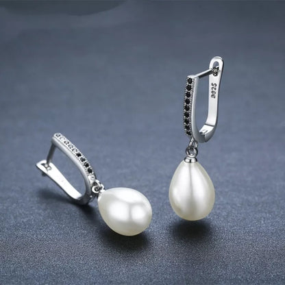 Black circle full rhinestone zircon earrings for women, elegant and affordable fashion jewelry