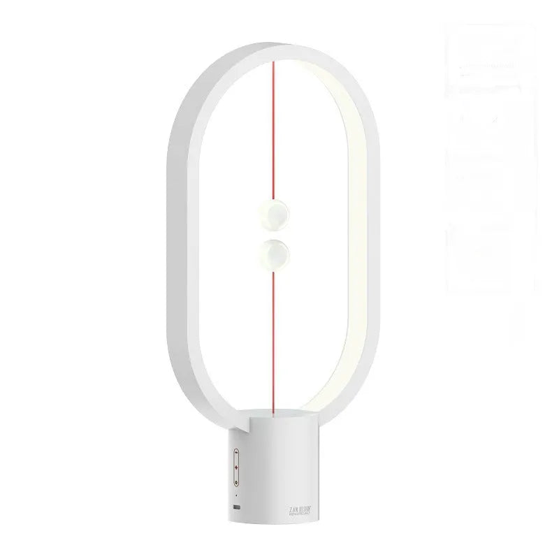 Mini smart magnetic switch USB LED table lamp with floating switch, plastic shade, 55x140x250mm