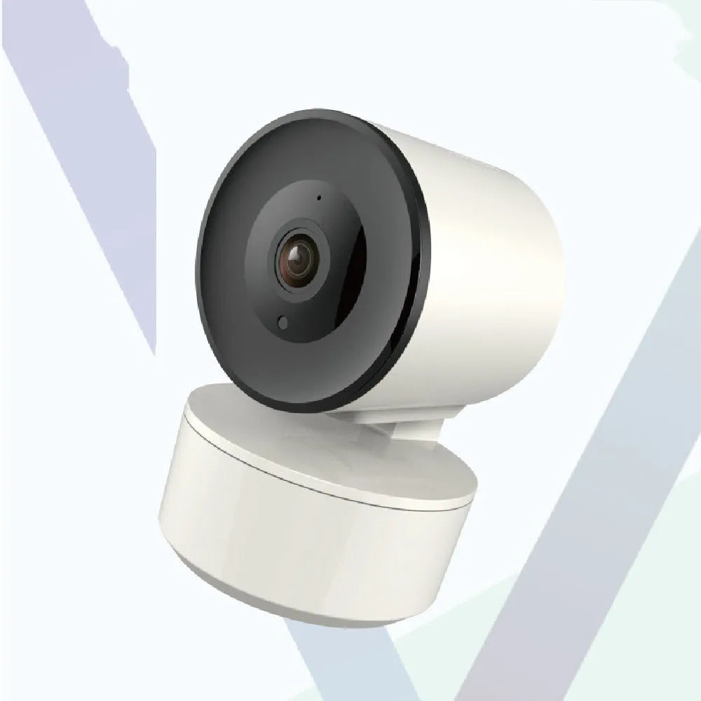 Indoor smart Wi-Fi security camera with 1080p HD, shown with a 355-degree auto-tracking range.
