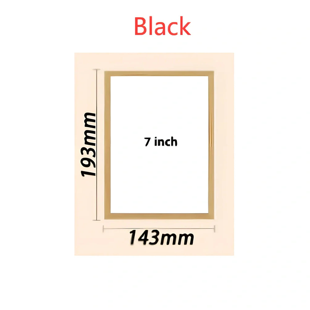 Personalised LED photo frame displaying custom black-and-white sketch with tri-colour lighting options