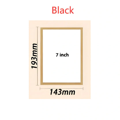 Personalised LED photo frame displaying custom black-and-white sketch with tri-colour lighting options