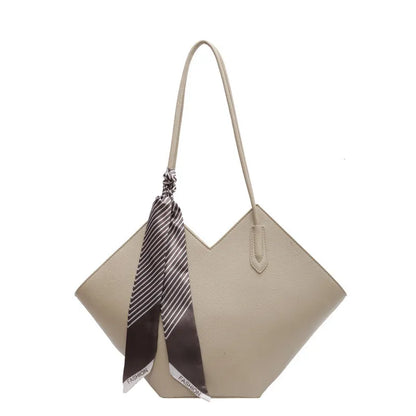 Women's fashion shoulder bag with 43cm width and sandwich pocket design in eight colour options including beige, black, brown, coffee, gray, green, khaki, and yellow