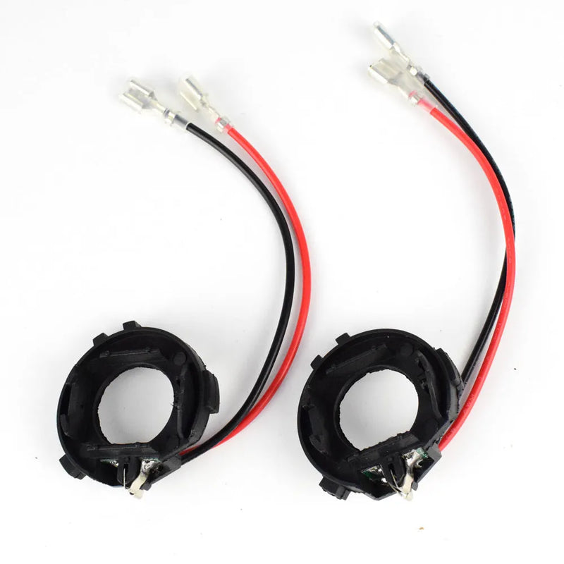 H7 LED headlight adapter holder for Volkswagen Golf 7 Jetta GTI MK5 upgrade conversion kit black plastic plug and play installation no manual required