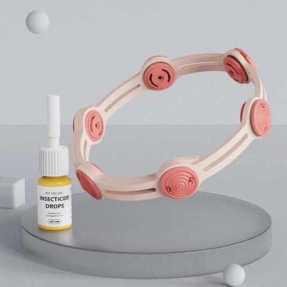 Adjustable pet flea and mosquito repellent collar with natural essential oils