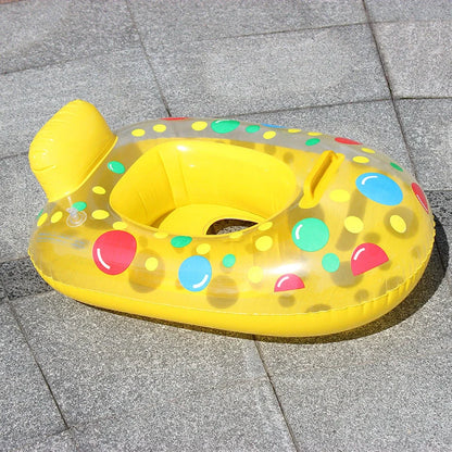 Cartoon-designed inflatable baby swimming ring for safe water play