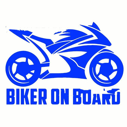 Motorcycle reflective stickers in PET material showing size options and colour variations