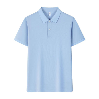 Lapel collar silk polo shirt in ice silk fabric available in multiple colours with asymmetric detail