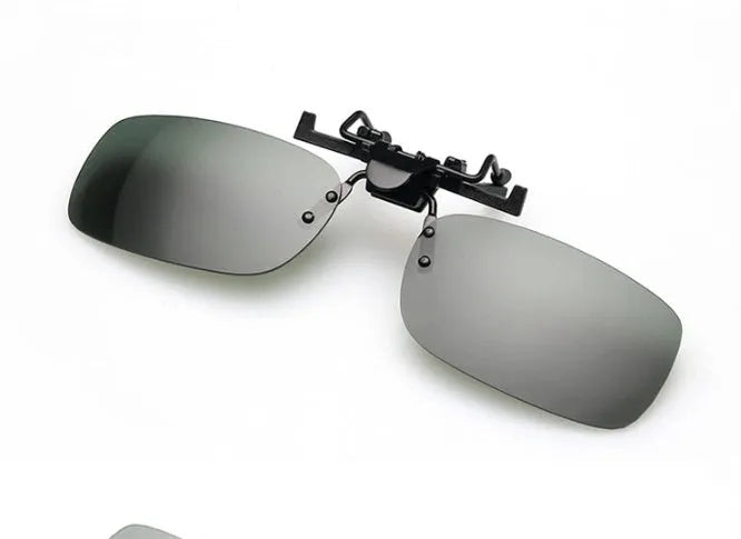 Myopia sunglasses clip fitting over prescription glasses with night vision lens option for driving