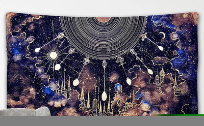 Nordic-style polyester background cloth for tapestry and wall decor, shown in a neutral colour.