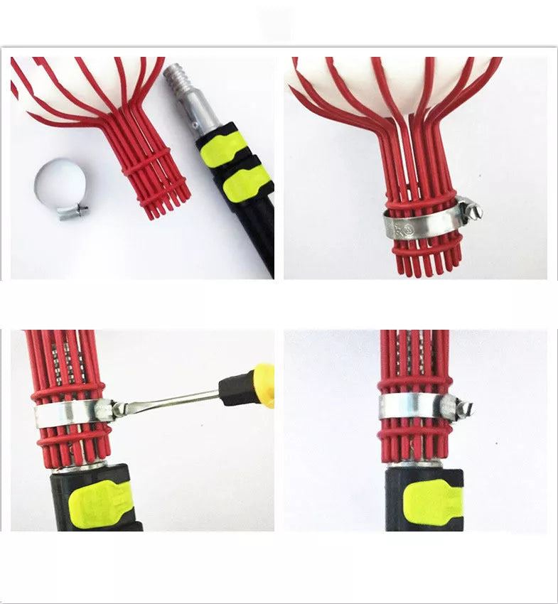 High-altitude retractable fruit picker with durable A3 wire construction