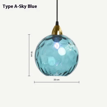 Nordic style water-wave glass ball chandelier pendant lamp in multiple colour options