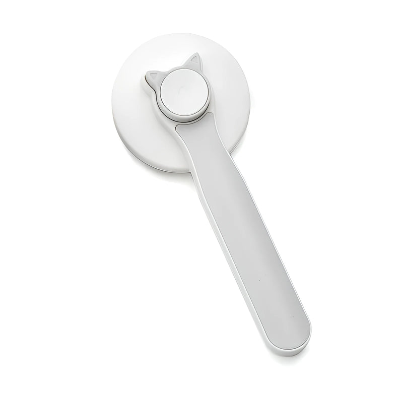 Dog and Cat Grooming Brush with Self-Cleaning Button and Stainless Steel Pins for Gently Removing Undercoat, Mats, and Tangled Hair