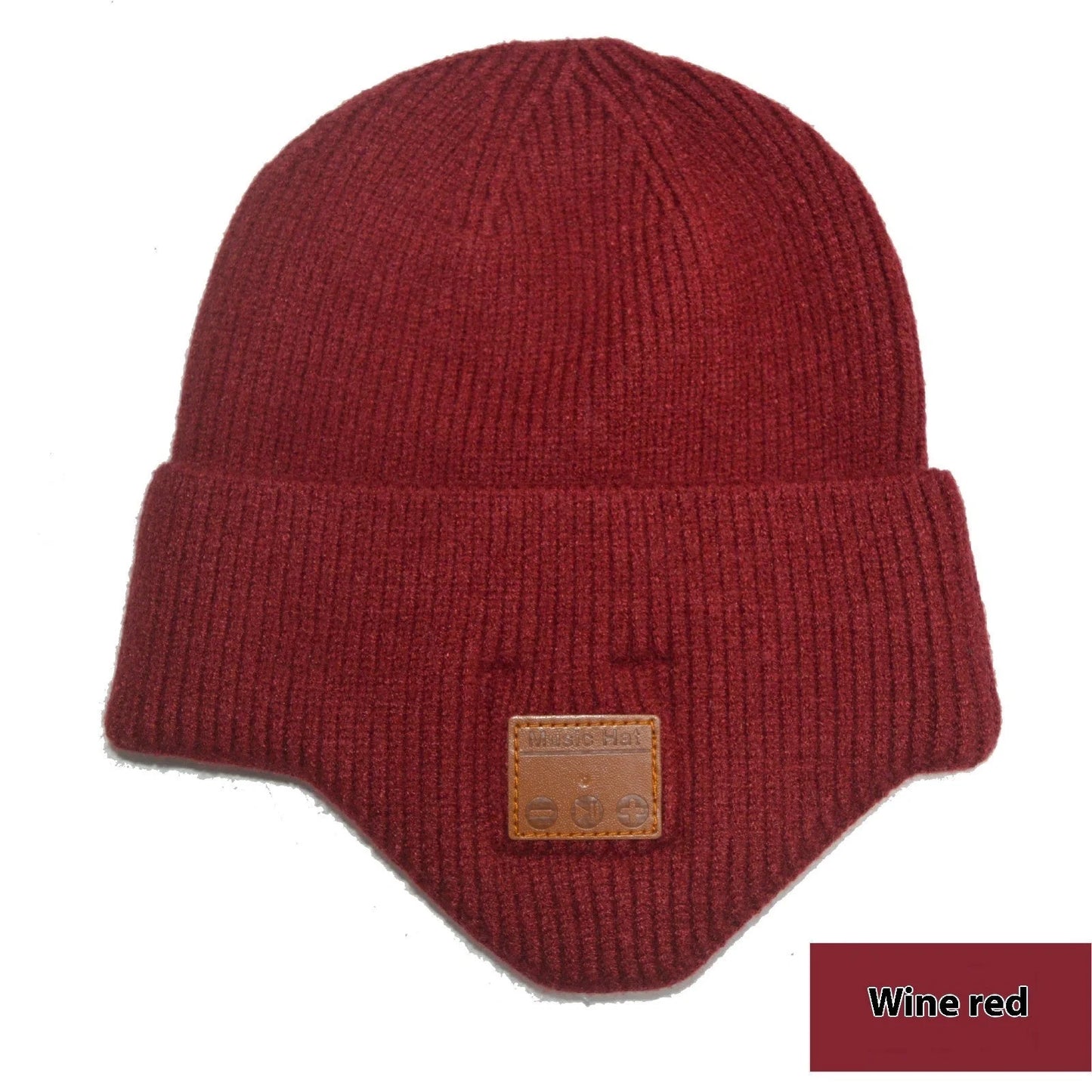 Warm Knit Bluetooth Beanie in various colors with USB charging cable