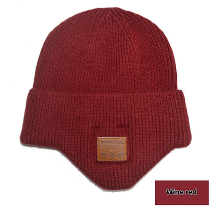 Warm Knit Bluetooth Beanie in various colors with USB charging cable